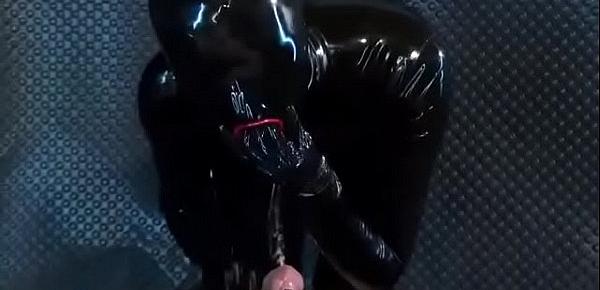  Latex condom catsuit fuck